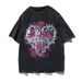 Men's Clothing T Shirts T Shirts T Shirts Angel Street Print Y2K Tops Retro Summer Short Sleeves Graphic Gothic_viptrois.com