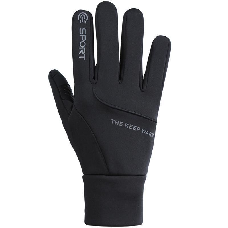 Cycling Gloves Men's Autumn And Winter Skiing Warm Gloves Waterproof Touch Screen Cycling Sports Outdoor Plus Velvet Non Slip Gloves_viptrois.com