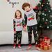 Christmas parent-child Christmas tree car print home dress round neck tie long sleeve trousers pajamas_viptrois.com