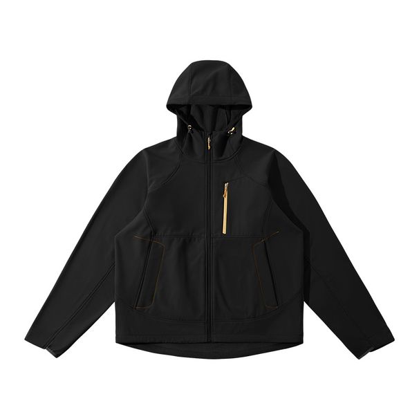 Men's Waterproof Softshell Jacket - Lightweight Outdoor Windproof Fleece-Lined Hiking Coat With Full Taped Seams For Winter_viptrois.com