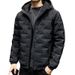 Men's Autumn Winter, Korean Version, Casual Hooded Youth Jacket, Warm And Warm, Thickened Cotton Jacket_viptrois.com