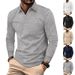 Spring And Autumn American Jacquard Long Sleeve Turn-Down Collar Zipper Men's Loose Casual Polo Sweatshirt_viptrois.com