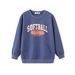 Mother & Kids Autumn New Children's Clothing Medium And Large Children's Letter Print Blue Sweatshirt Small Order Wholesale_viptrois.com