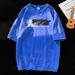 220g Pure Cotton Trendy Brand American Street Cross Print Half Oversized Short Sleeved T-shirt For Men_viptrois.com
