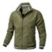 Men's Slim-Fit Windproof Bomber Jacket - Performance Stand Collar Coat With Moisture-Wicking Tech_viptrois.com