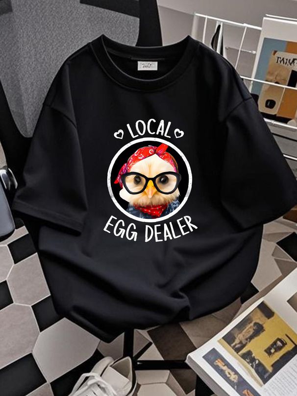 Local Egg Dealer For Chicken Farms And Farmers Funny Chicken T Shirt Size S-5XL Streetwear Casual Soft Slightly Summer Comfortable Versatile Homme_viptrois.com