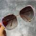 European And American Rhinestone Luxury Sunglasses For Women Cross Border Square Oversized Handmade Diamond Sunglasses_viptrois.com