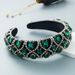 European and American Heavy Industries Sponge Velvet Headband Women's Wide Edge Retro Style Suitable for Shopping and Photography_viptrois.com