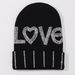 Knitted hat with diamond letters pullover autumn and winter outdoor cycling warm all match monochrome hat hip hop street hat_viptrois.com