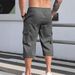 Men's Versatile Casual Shorts Summer Stylish Solid Color Drawstring Cargo Trendy In Stock With Pocket Decorations_viptrois.com