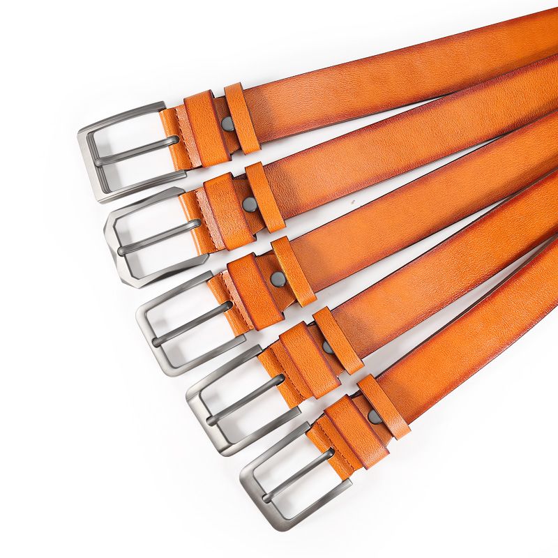 Men's Belts Light Plate Alloy Pin Buckle Belt PU Scratch Resistant Buckle Head Random Mixed Style_viptrois.com