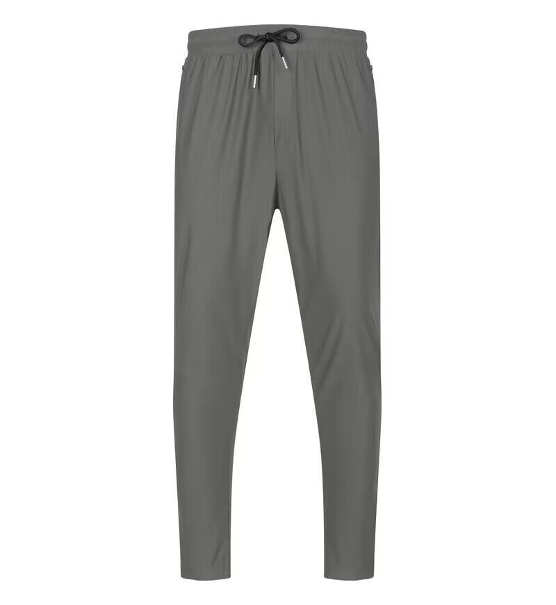 Men's Clothing Sports Trousers Thin Casual Ice Silk Quick-Drying Running Trousers Loose Straight Outdoor Training Trousers_viptrois.com