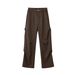 Men's Black Pleated Flared Trousers Cleanfit Design Casual Pants Autumn Style American Workwear Paratrooper_viptrois.com