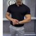 Men's Clothing Summer New Polo Shirt Men's Hot Business Casual Woolen Top Short Sleeve Elastic_viptrois.com