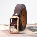 New women's genuine leather versatile belt two-layer cowhide pin buckle decorative belt student trendy trouser belt _viptrois.com