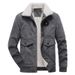 Men's Clothing Corduroy Jacket With Fleece Lining, Thickened Slim Fit Coat For Casual Outdoors, Available In Grey, Black & Camel (Sizes M-8XL)_viptrois.com