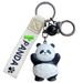 Bag Pendant Handcrafted Panda Couple Keychain - Resin & Wood Carving Style With Bamboo Accents (Exquisite Gift Idea)_viptrois.com