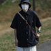 Men's Clothing Short Sleeved Shirt Men And Women Summer Cityboy Solid Color Loose Trendy Brand Ins Workwear White Shirt Jacket_viptrois.com