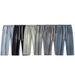Men's Drawstring Waist Straight Leg Jeans - Relaxed Fit Stretch Denim Pants With Adjustable Ties_viptrois.com