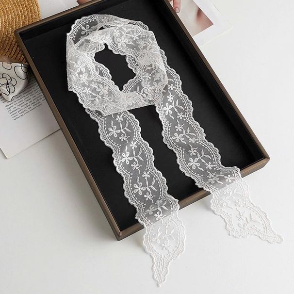 Korean Style Lace Belt Hairband Long Ribbon Decorative Ins Silk Scarf For Women AL257_viptrois.com
