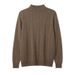 Nordmann Winter Double Thickened Baby Cashmere Sweater Men Half Turtleneck Pullover Loose Wool Knitted Base Shirt_viptrois.com