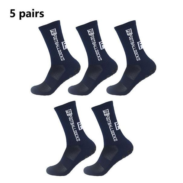 Premium Football Socks With Grip Dots - Breathable, Anti-Slip, Moisture-Wicking Sports Socks For Men & Women (5-Pack, Assorted Colors)_viptrois.com