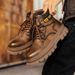 Men's Fashion High-Top Martin Boots - British Style Work Boots With Slip-Resistant Rubber Sole & Comfortable EVA Insole (Brown, Khaki, Black)_viptrois.com