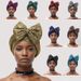 Fashion Hot Forehead Big Bow African Baotou Hat Elastic Comfortable Turban Hat_viptrois.com