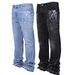Men's Hip Hop Jean Joggers Loose Fit Streetwear Biker Baggy Jeans Pants Straight Jeans_viptrois.com