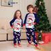 Christmas Snowman Snowflake letters cartoon Christmas parent-child suit printed homewear pajamas_viptrois.com
