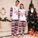 Christmas Snowman flower fawn letters Christmas family dress printed homewear sleep_viptrois.com