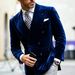 New Men's Double Breasted Velvet Suit Jacket Slim Fit Business Casual Formal Wear_viptrois.com