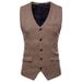 Men's British-style Herringbone Single-breasted Vest, Men's Suit Vest, Business Casual_viptrois.com