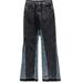 Men's Clothing Style Hip Hop Stitching Slightly Flared Personality Jeans New Cat Whisker Trouser Legs Modified Wide Leg Pants For Men And Women_viptrois.com