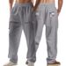 "Men's Linen-Blend Wide Leg Pants – Relaxed Fit, Hip-Hop Style, Zipper Detail (Black/Grey/Army Green, S-XXXL)"_viptrois.com