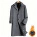 Loom Loom 2025 Men's European And American Style Autumn Winter Thickened Cotton Padded Long Woolen Fashion Trend Daily Wear Trench_viptrois.com