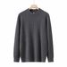 Men's Clothing Men's Classic Cable Knit Sweater - Crew Neck, Long Sleeve, Casual & Warm Pullover For Autumn & Winter (Khaki, Grey, White, Light Grey)_viptrois.com