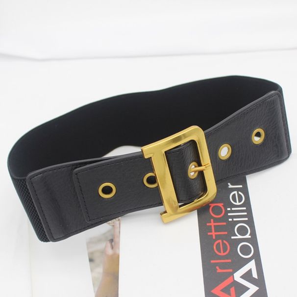 Women's Stretch Elastic Waist Belt - D-Ring Wide Corset Belt For Dresses & Fashion Outfits (Adjustable Comfortable Waistband)_viptrois.com