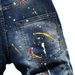Men's Clothing 2024 Summer High Street Trendy Men's Spring Five-point Shorts Hand-painted Paint Hole Patch Patch Denim Shorts For Men_viptrois.com