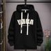 Teen Boys' Fleece Hoodie – Warm Winter Pullover With Kangaroo Pocket (M-3XL, Black/Khaki)_viptrois.com