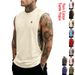 Men's Plus Size Sleeveless Vest Summer Loose Fitting Gym Fitness Bodybuilding American Style Musical Note Print Top_viptrois.com
