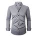 Men's Clothing Four Sided Stretch Shirt Anti Wrinkle Solid Color Shirt Long Sleeved Business Thin Shirt_viptrois.com
