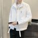 White Coat Men's Autumn Trend Loose Spring And Autumn Men's Jacket 2025 New Autumn Youth Tooling Gown_viptrois.com