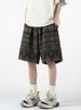 Men's Ethnic American Knit Distressed Shorts Casual Printed Five Point Pants Summer Fashion_viptrois.com