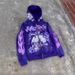 Men’S & Women’S Oversized Zip-Up Hoodie – Vintage Streetwear, 3d Graffiti Print, Dark Aesthetic (Purple/Black, S-Xl)_viptrois.com