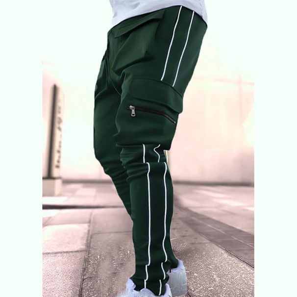 Men's Clothing Lace Up Pants With Multiple Pockets Wear Resistant Anti Beam Heels Straight Leg Running Sports And Leisure Men's Trousers_viptrois.com