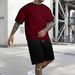 Men's Athletic T-Shirt & Shorts Set – Breathable Polyester Running Outfit | Moisture-Wicking, Quick-Dry, Stretch Comfort_viptrois.com
