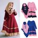Kids’ Clothing Long Sleeved Dress + Headscarf Two Piece Children's Clothing Ins_viptrois.com