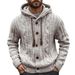 Men's Knit Hooded Cardigan Sweater - Ribbed Long Sleeve Open Front Casual Streetwear (Sy0137, Grey, M-3xl)_viptrois.com