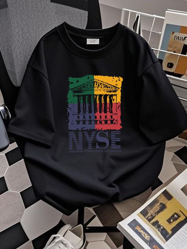 Rare Vintage The New York Stock Exchange NYSE T Shirt 90s Wall Street White SZ M Top For Everyday Wear Graphic Streetwear Stylish Homme Versatile_viptrois.com